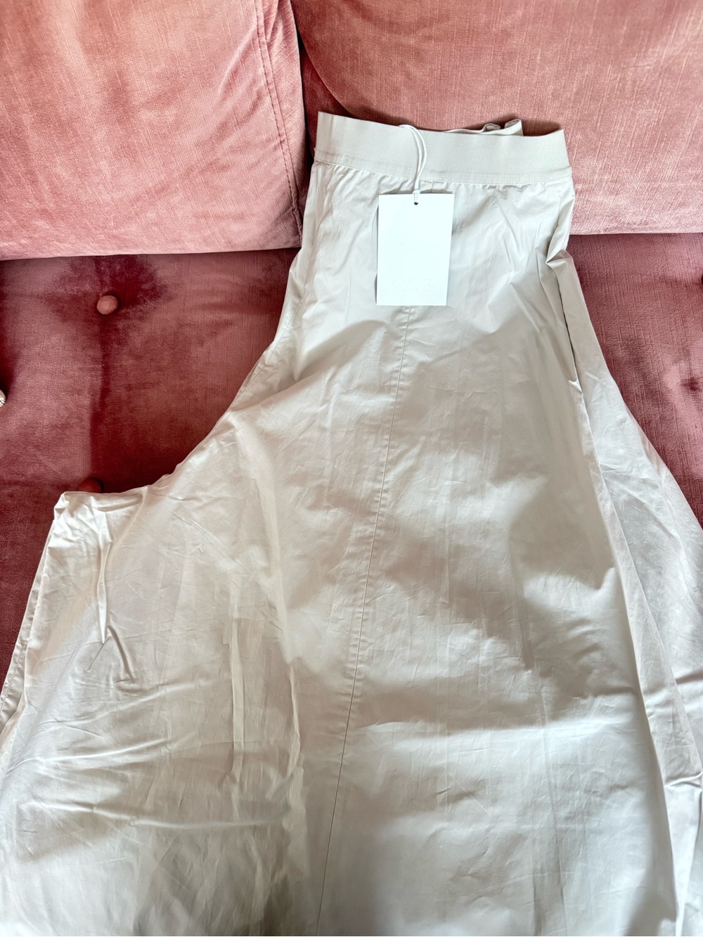 Women’s Cream COS Wide-Leg Culottes with Elastic Waist size 10